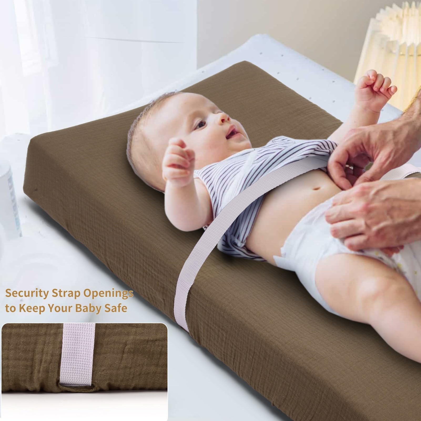 Pet Rejoir changing pad cover with deep elastic pocket for a secure fit.