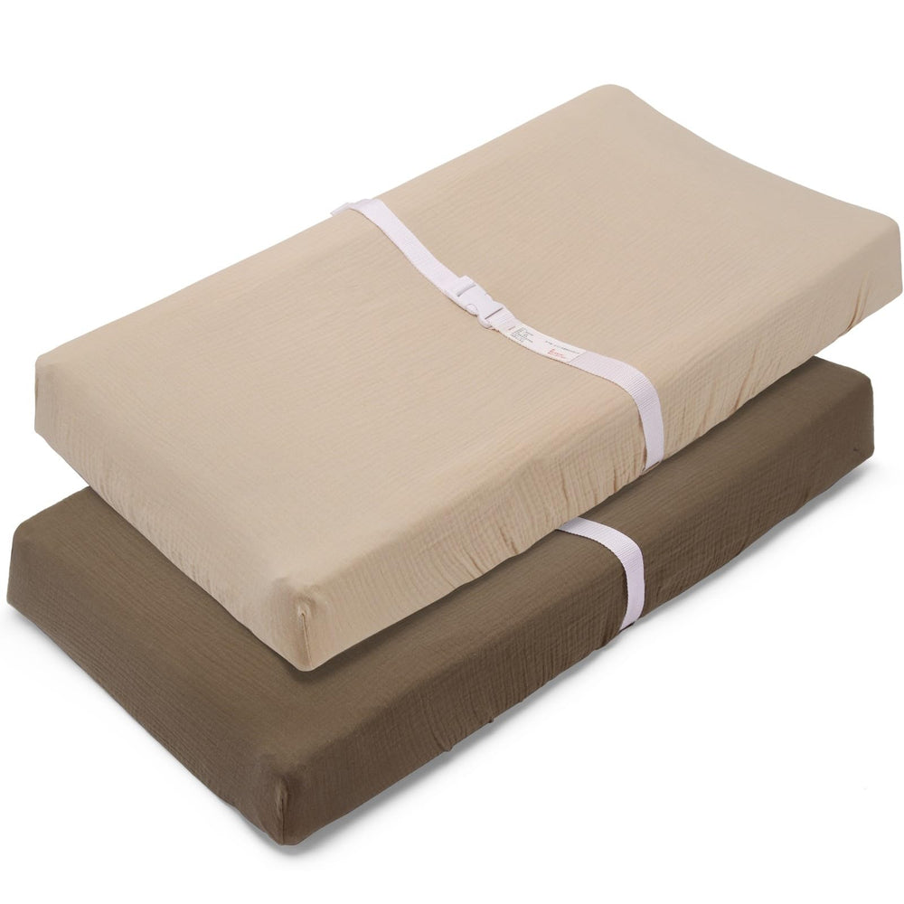 Pet Rejoir muslin changing pad cover, full view; two-pack for easy diaper changes.