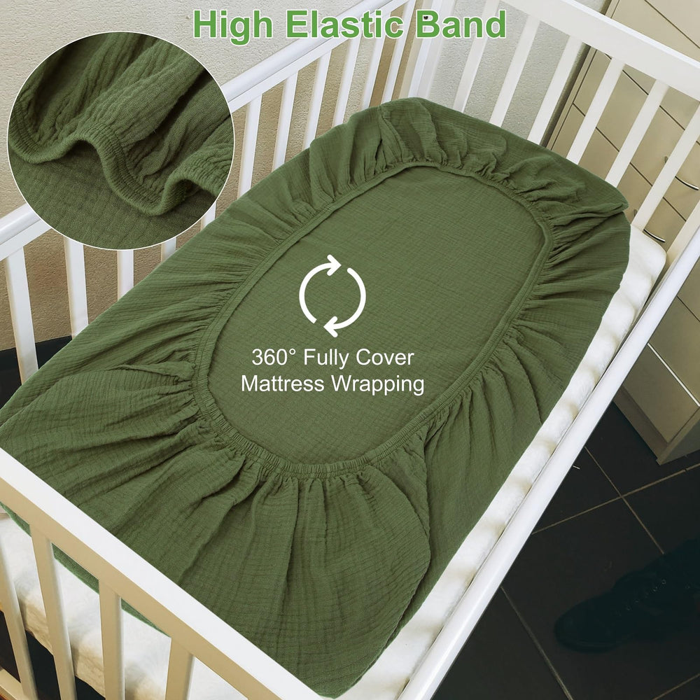 Pet Rejoir muslin crib sheet 2-pack front view for easy selection