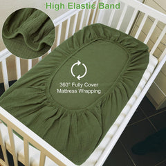 Pet Rejoir muslin crib sheet 2-pack front view for easy selection