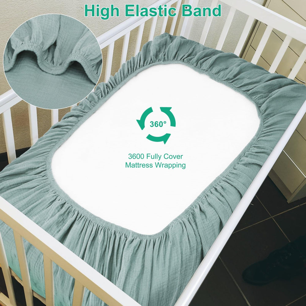 Pet Rejoir crib sheet with 9 inch deep pocket ensures a secure, slip-free fit.