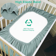 Pet Rejoir crib sheet with 9 inch deep pocket ensures a secure, slip-free fit.