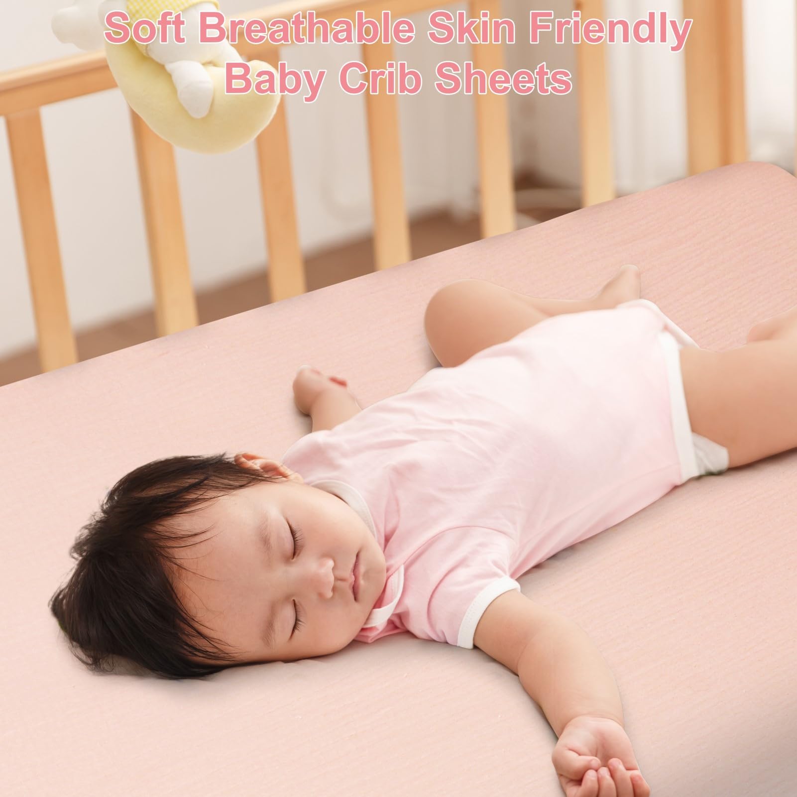 Pet Rejoir deep-pocket 9-inch crib sheet ensures secure fit