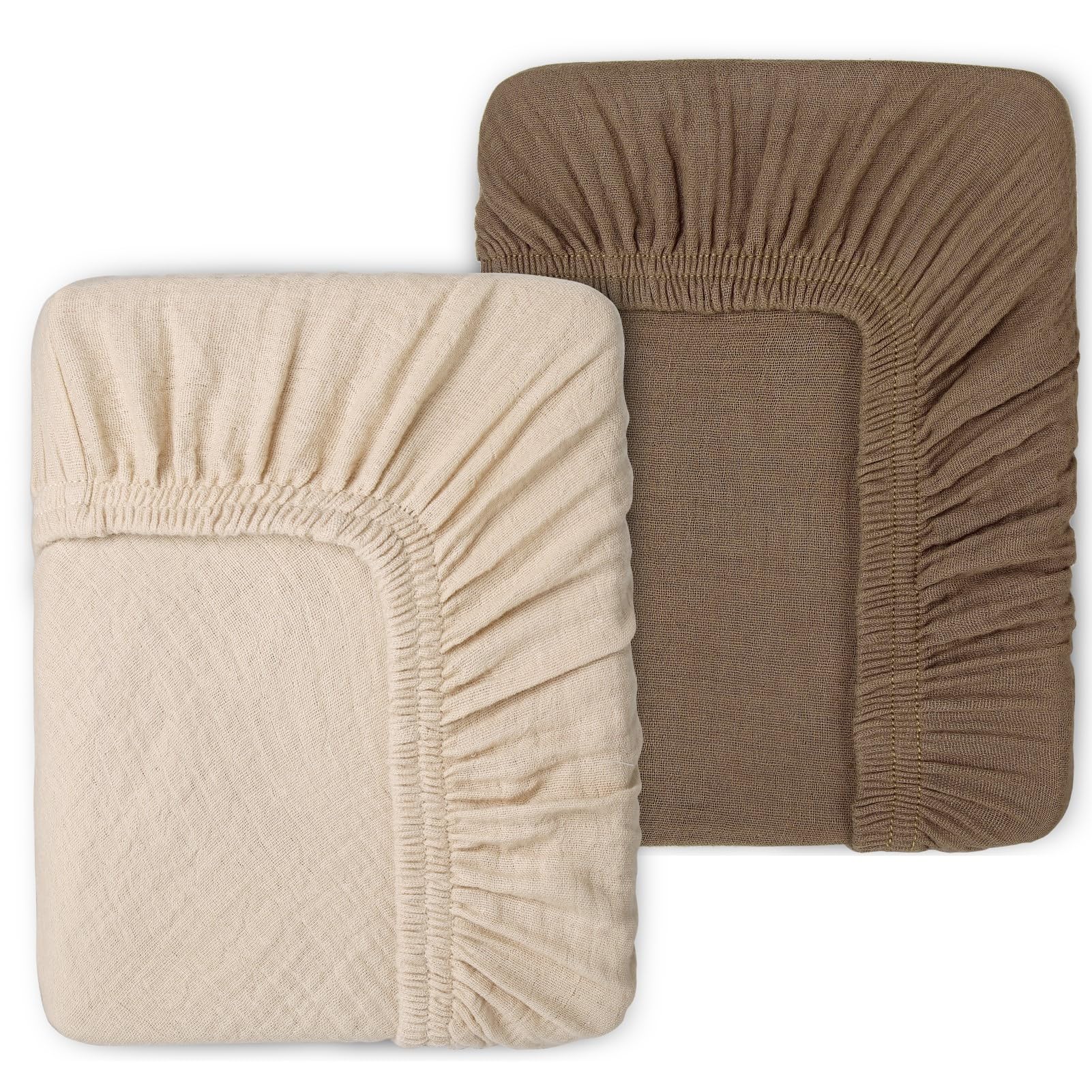 PET REJOIR two-pack muslin mini crib sheets in packaging, excellent baby shower gift.