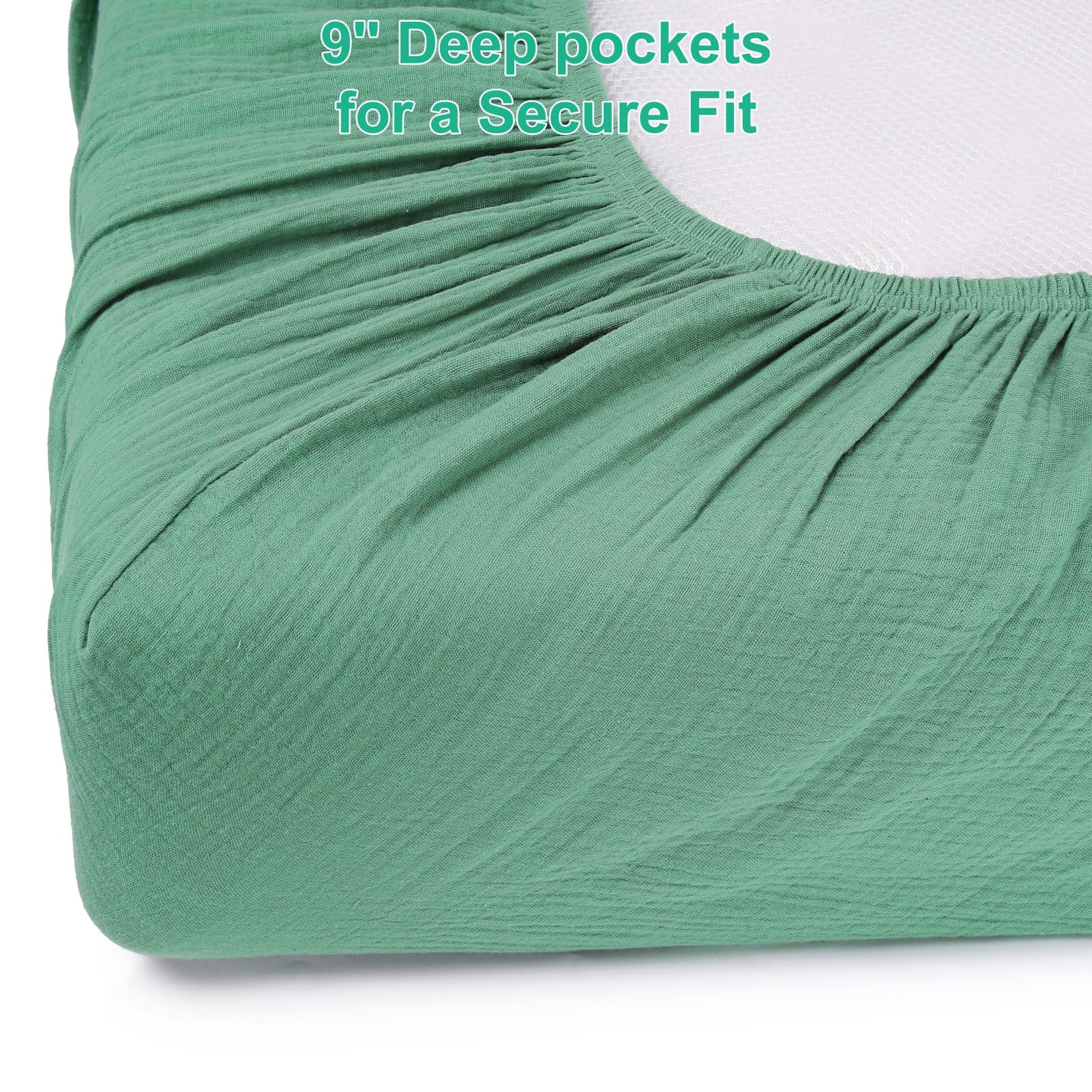 Pet Rejoir two-pack crib sheets provide convenient changes