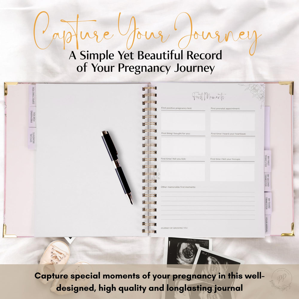 Petal & Pearl PP photo pocket stores precious pregnancy photos securely.