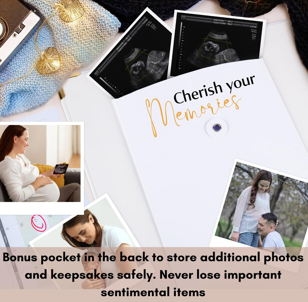 Petal & Pearl PP back pocket stores keepsakes and notes.