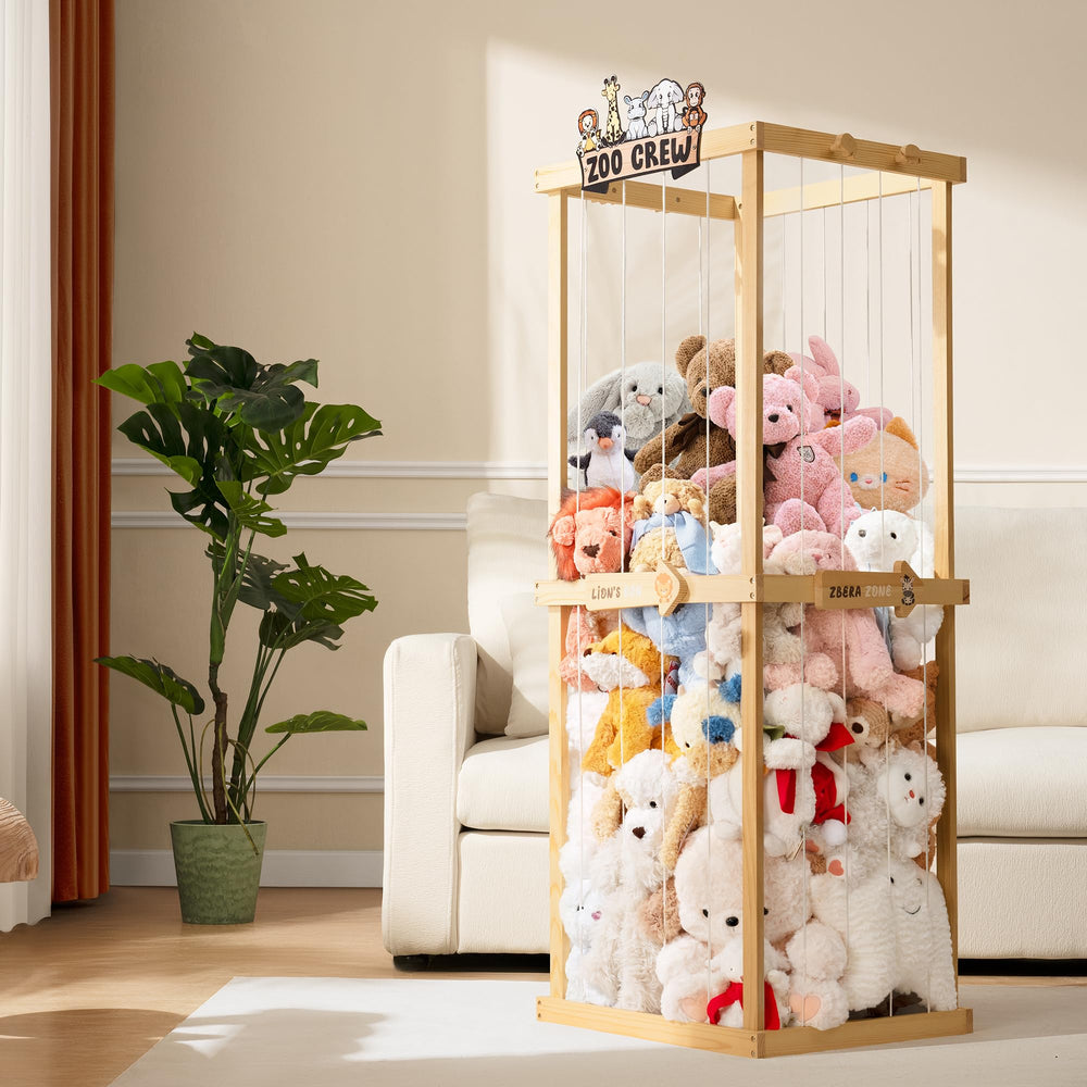 Pete&Eile organizer showcases anti-tip hook for stable toy storage.