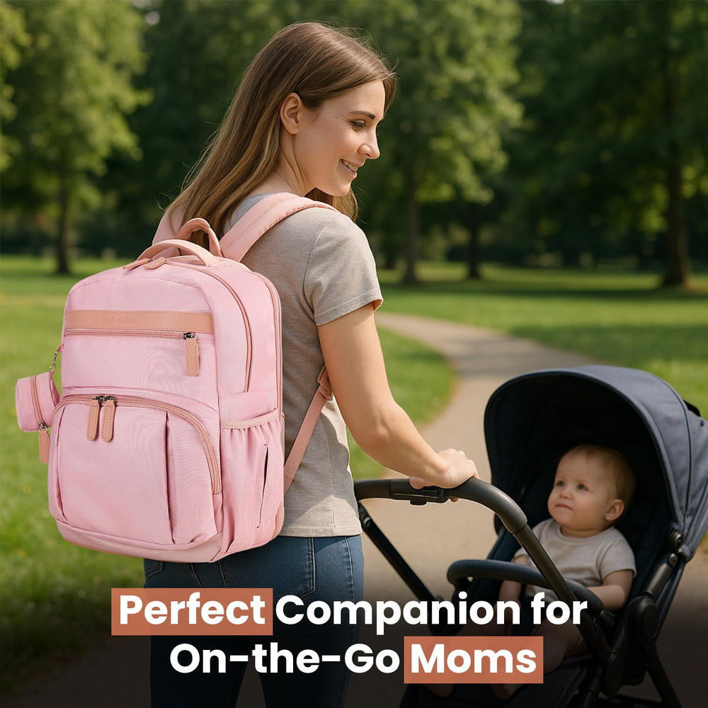 Pink unisex design by Petino Pura blending style with parenting practicality.