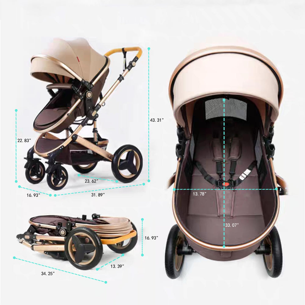 Petit B612 adjustable handlebar adapts to parent height for comfortable pushing.