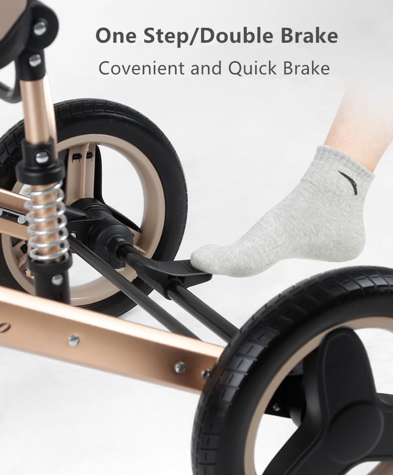 Petit B612 luxury stroller grey finish adds timeless style.