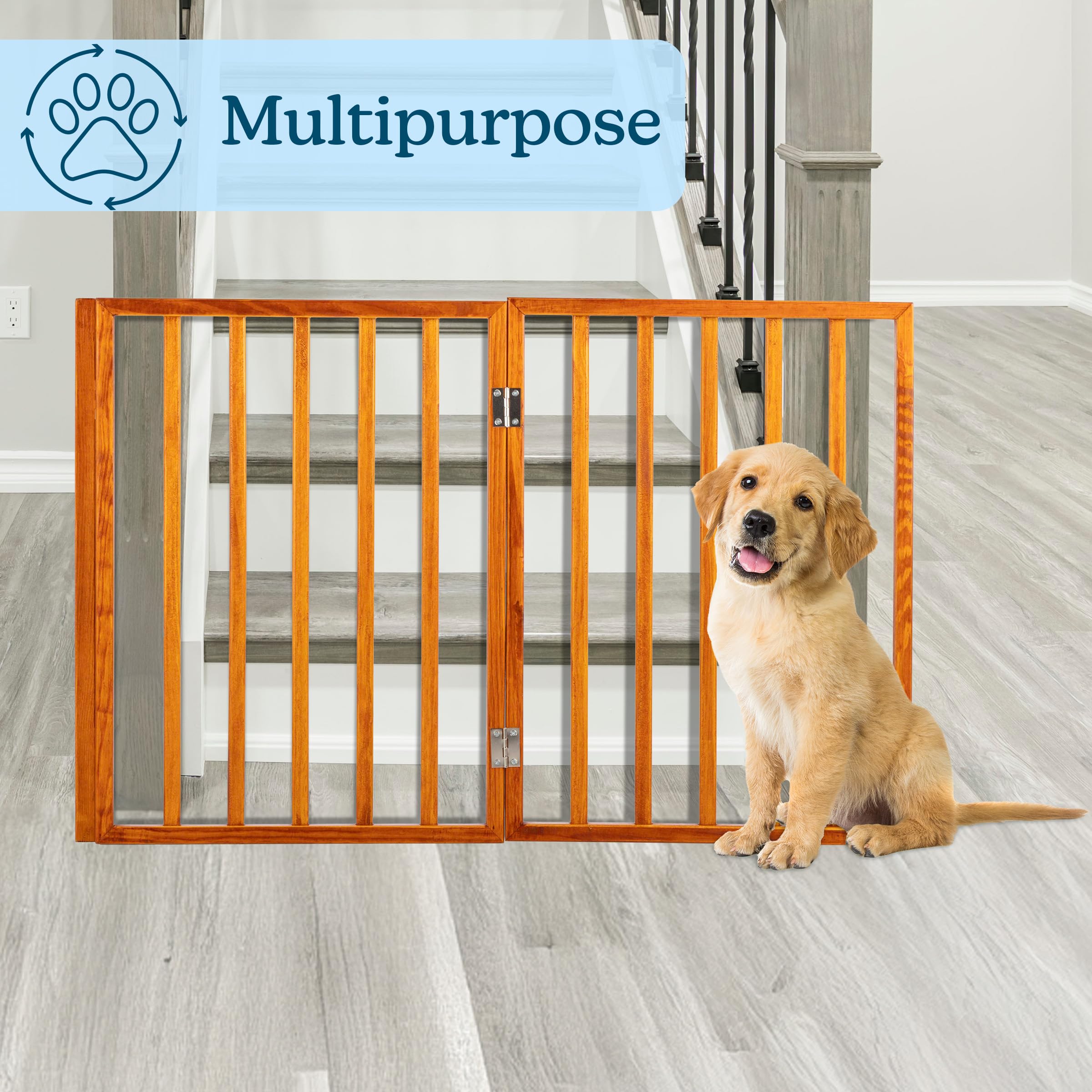 PETMAKER wood and metal construction offers sturdy containment.