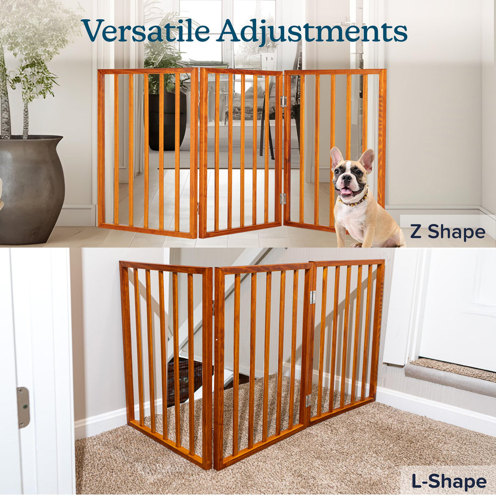 PETMAKER 53.3-inch length fits stairs at top or bottom.