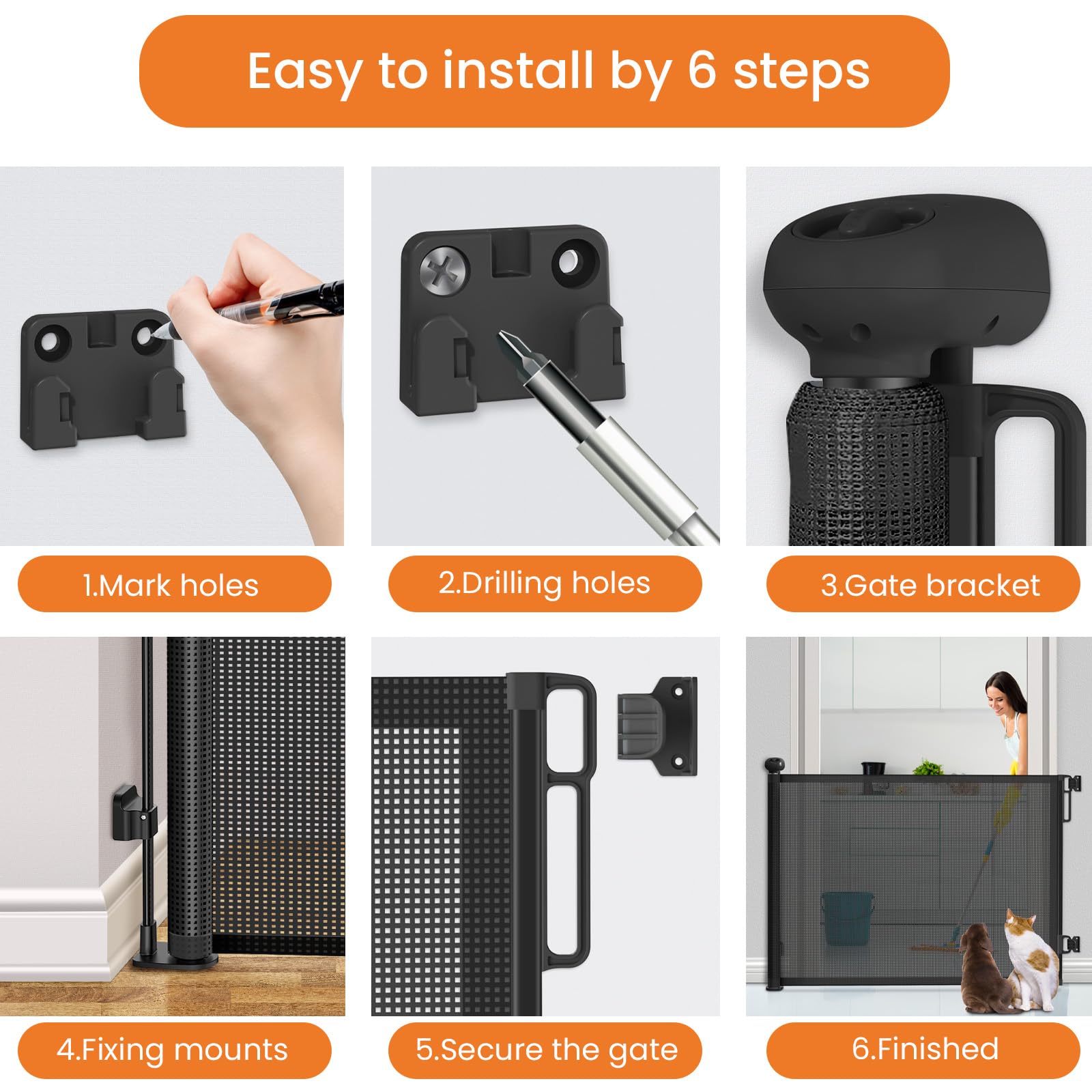 Petstars gate retracts to save space when not needed