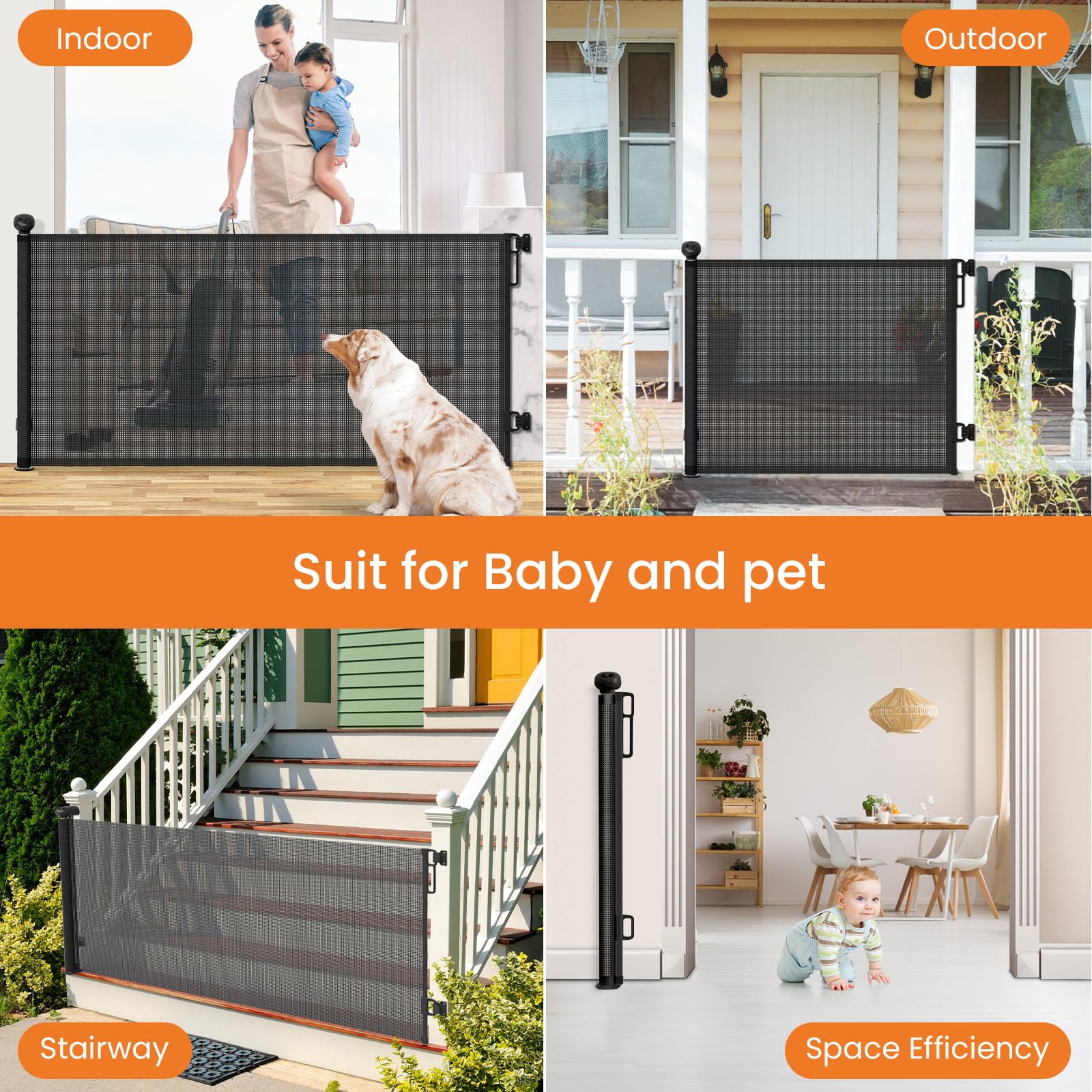 Petstars kitchen access blocked by retractable gate