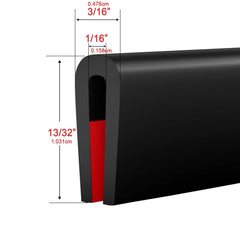 Pettyelf silicone edge trim U-channel installation view with self-adhesive backing.