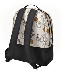 Petunia Pickle Bottom District Backpack Winnie the Pooh side pocket for easy bottle storage on the go.
