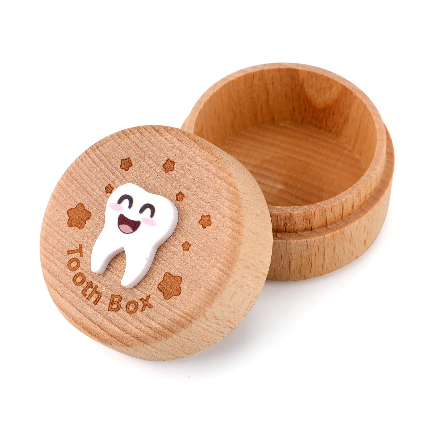 PEUTIER 3D carved fairy box lid with a tooth cartoon for keepsake storage.