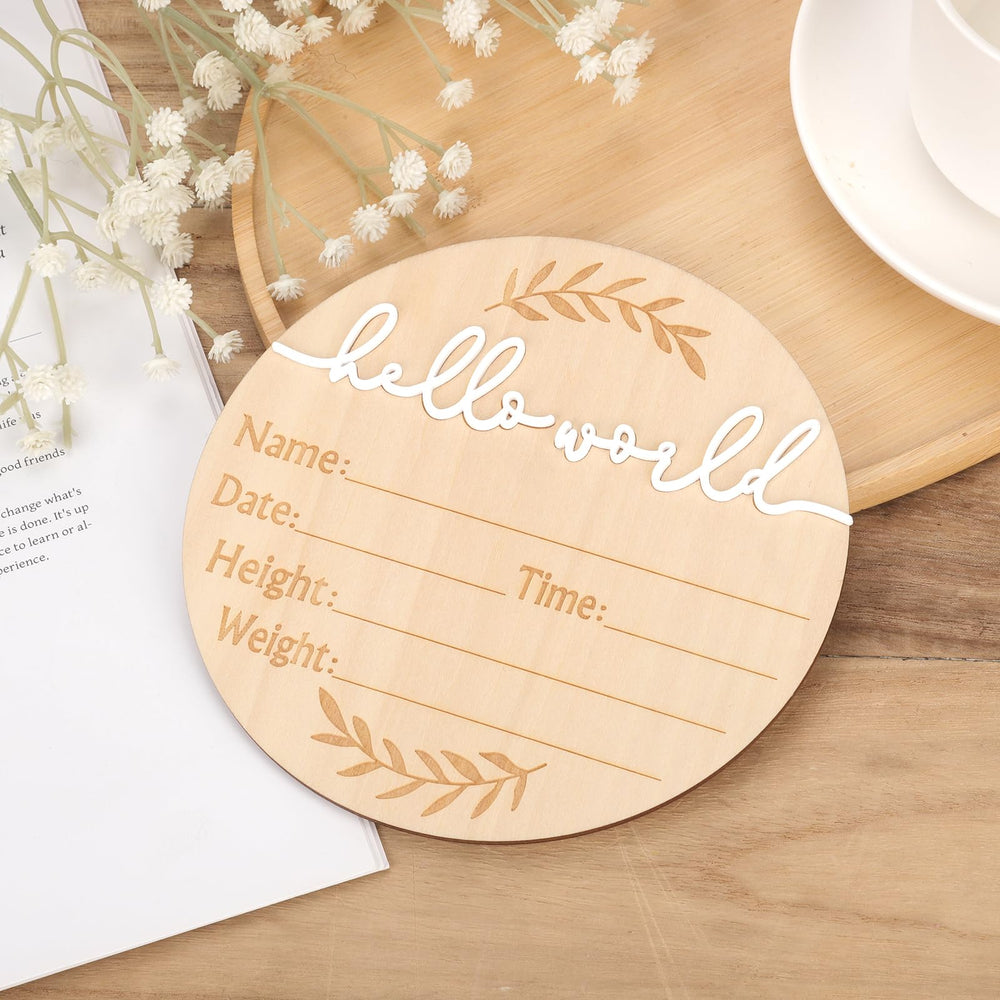 PEUTIER birth details sign displays height and weight for family albums