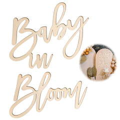 PEUTIER baby-in wood sign adds a rustic focal point for baby showers.