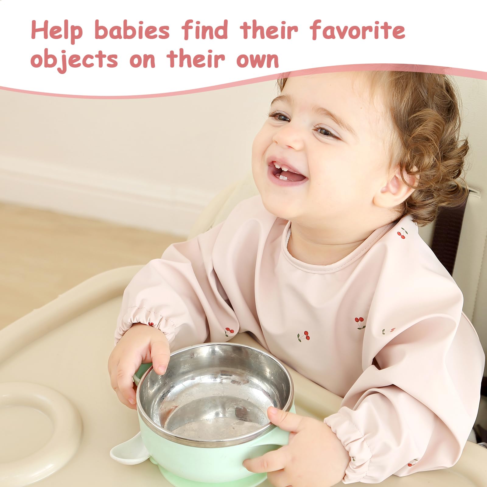 PewinGo bib fastens with buttons for easy on-the-go use