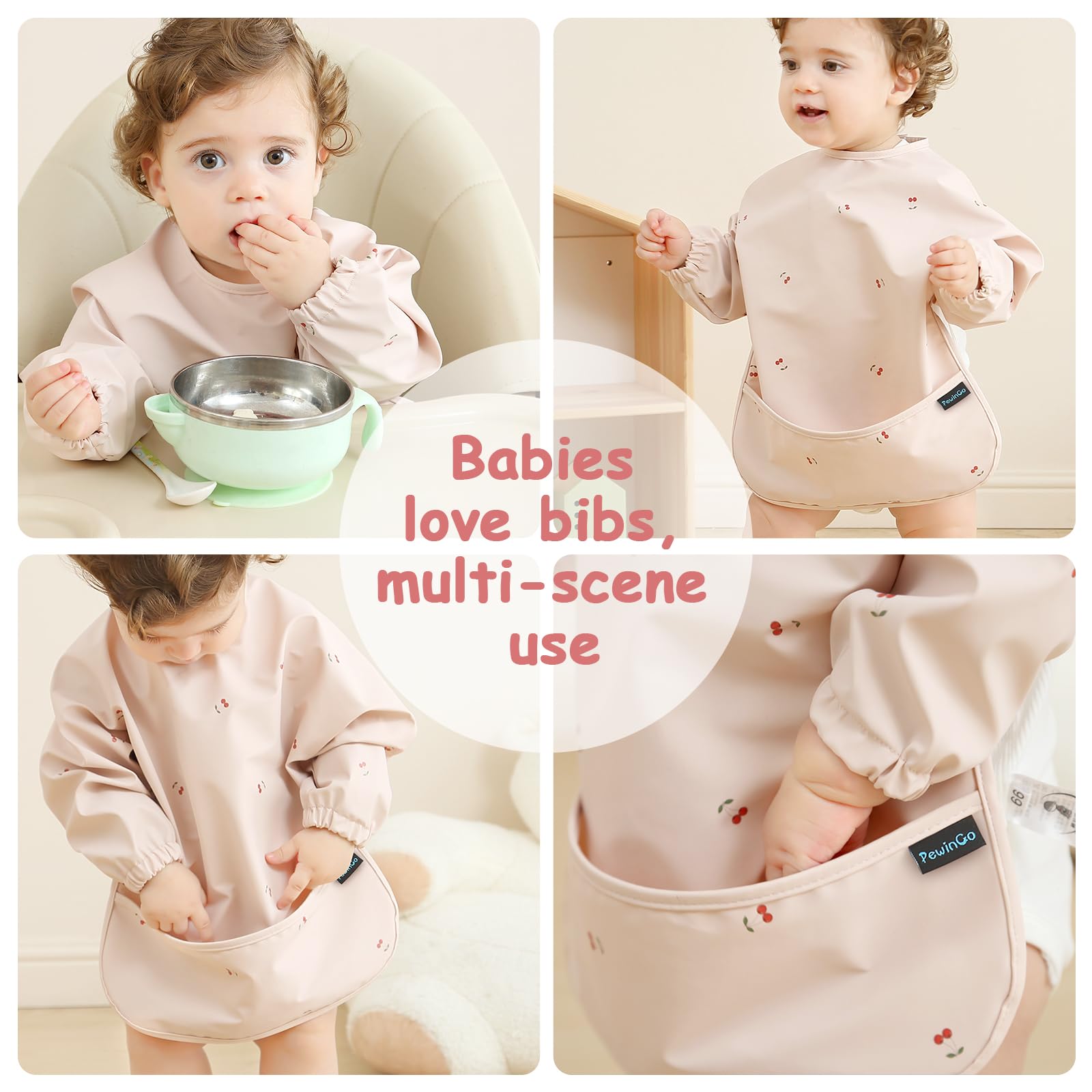 PewinGo playful pink pattern helps engage little eaters