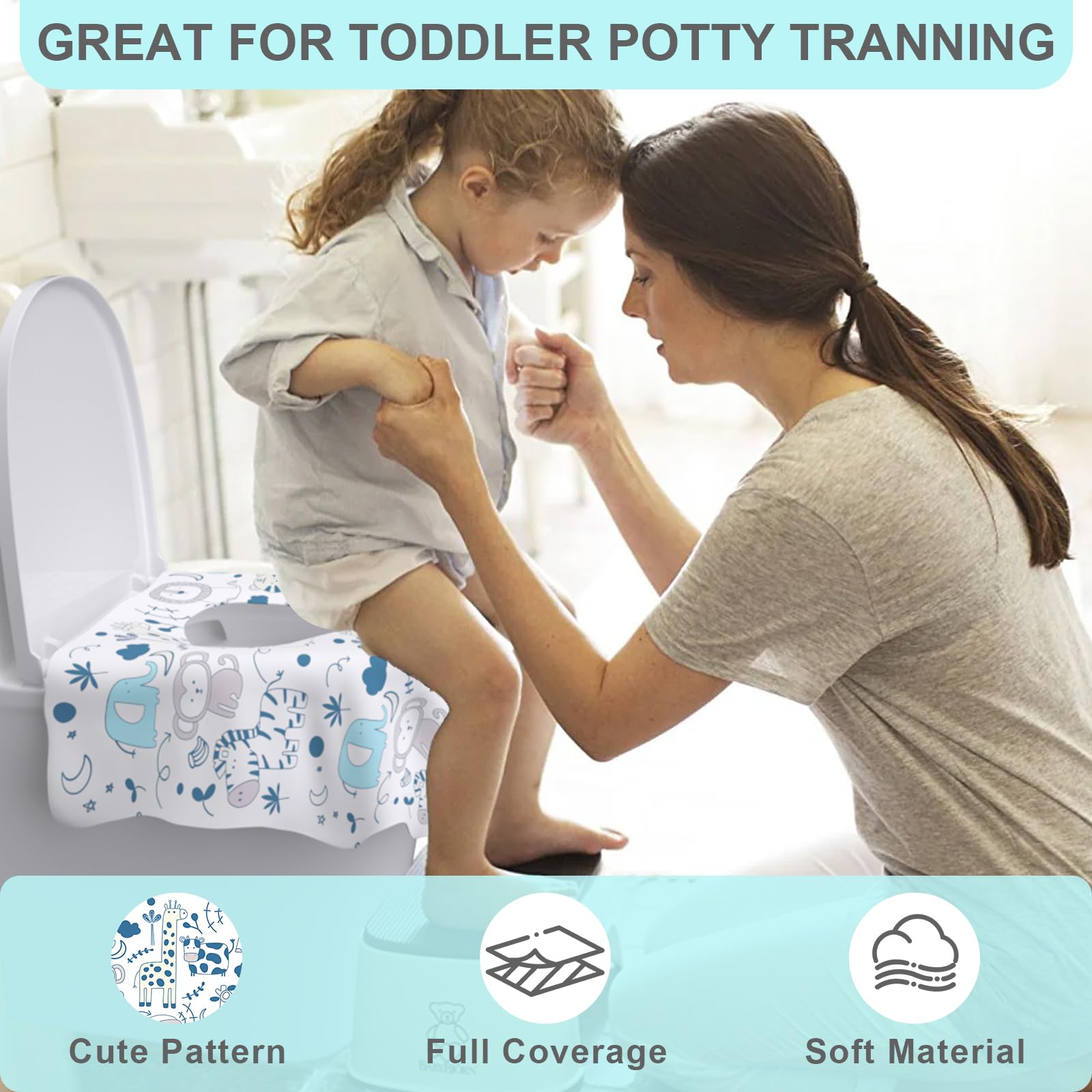 Peyazoco child-friendly pattern supports toddlers during potty training.