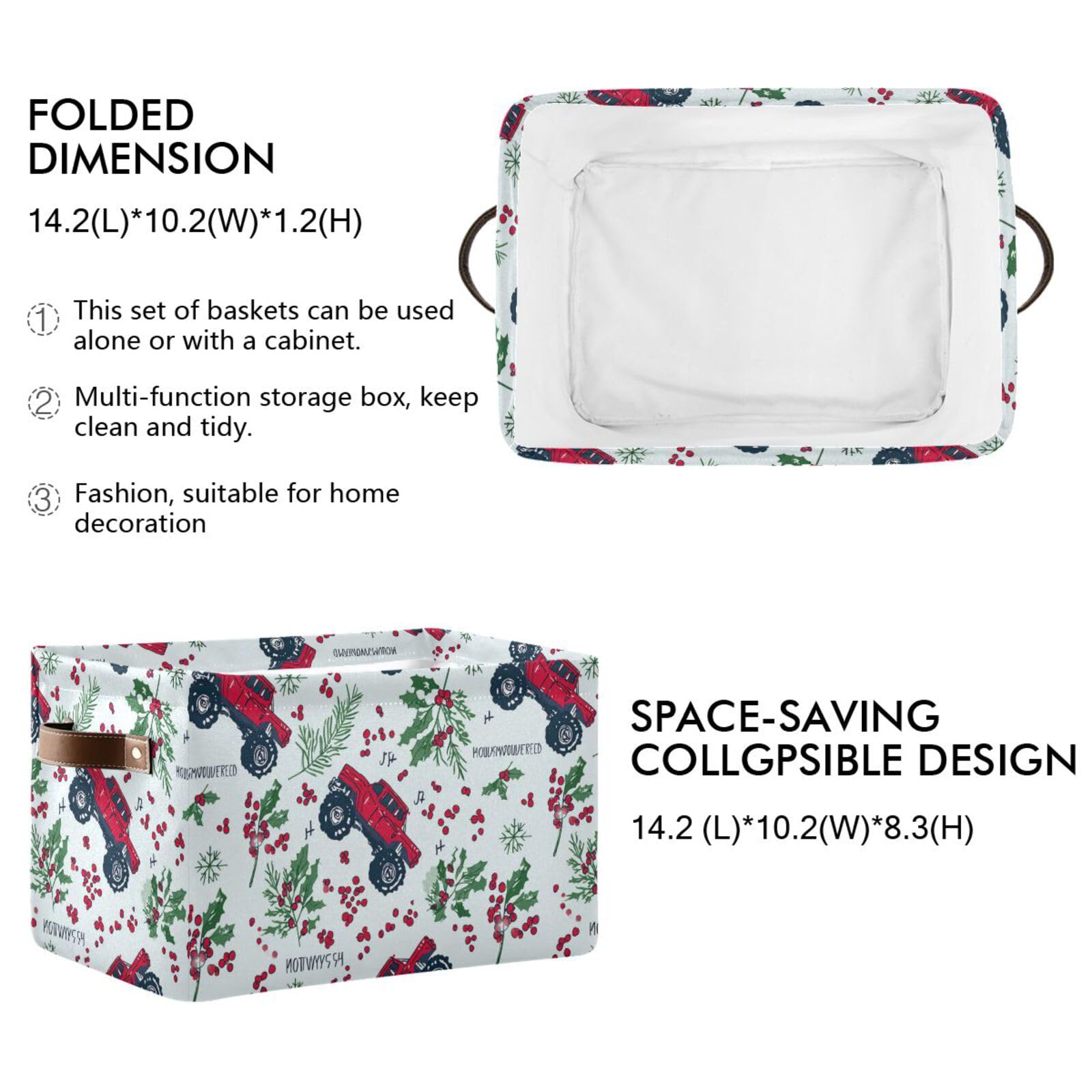 Pfrewn collapsible bin folded flat for space saving.