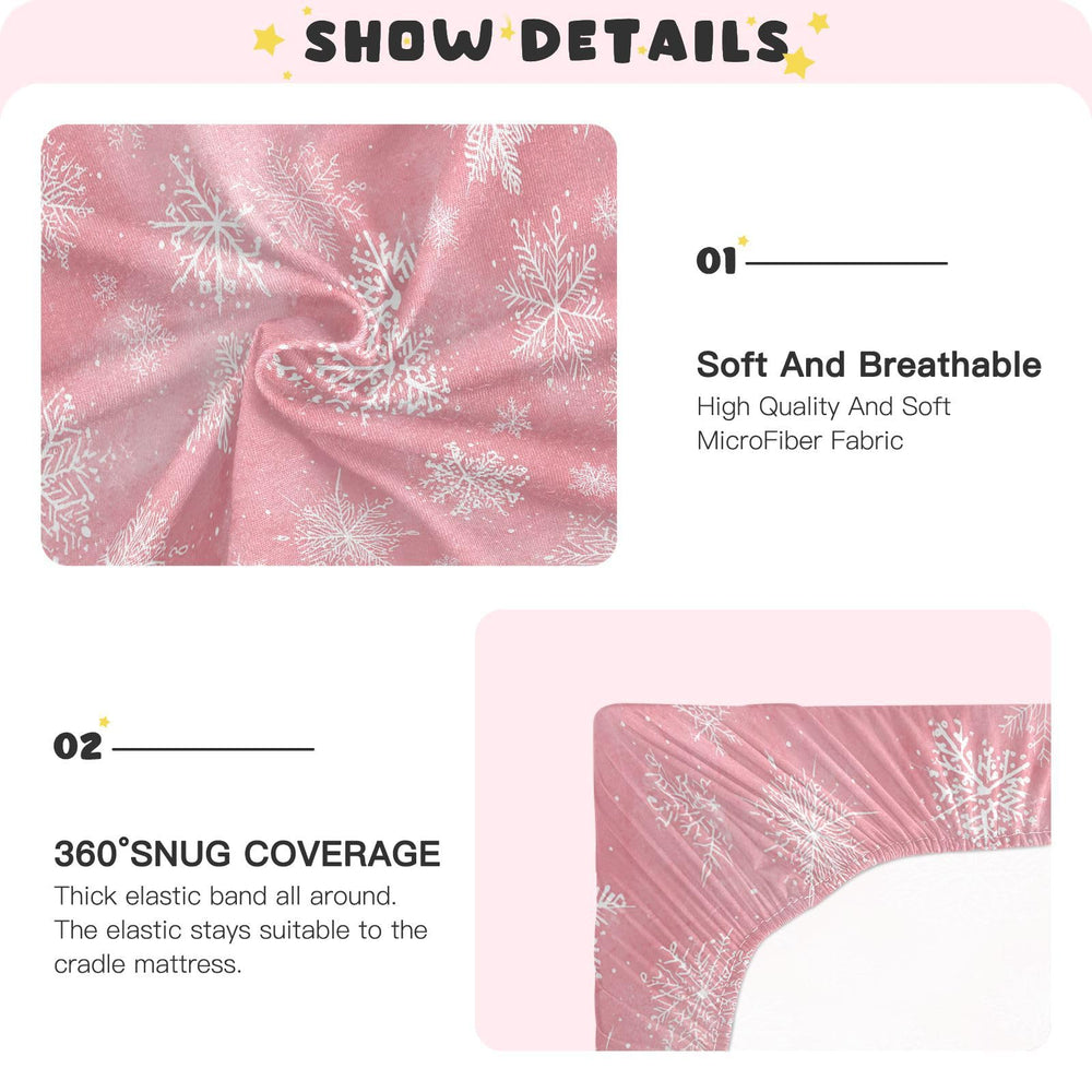 S and M size compatibility for playard and standard crib sheets