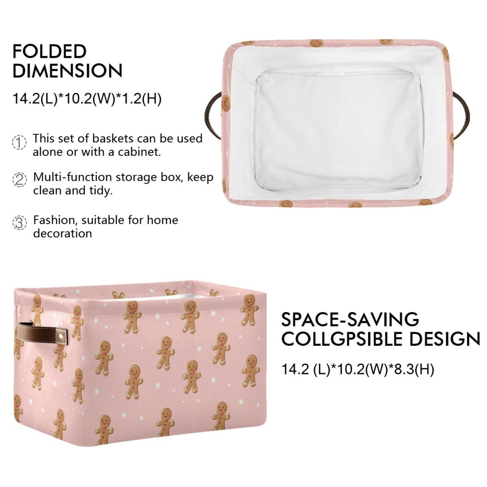 Pfrewn durable canvas storage bin with easy-grip handles for quick reach