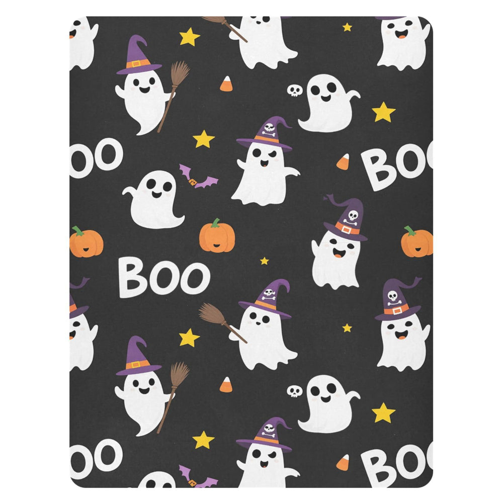 Pfrewn ghost pattern crib sheet for standard crib, soft and cozy for naps.