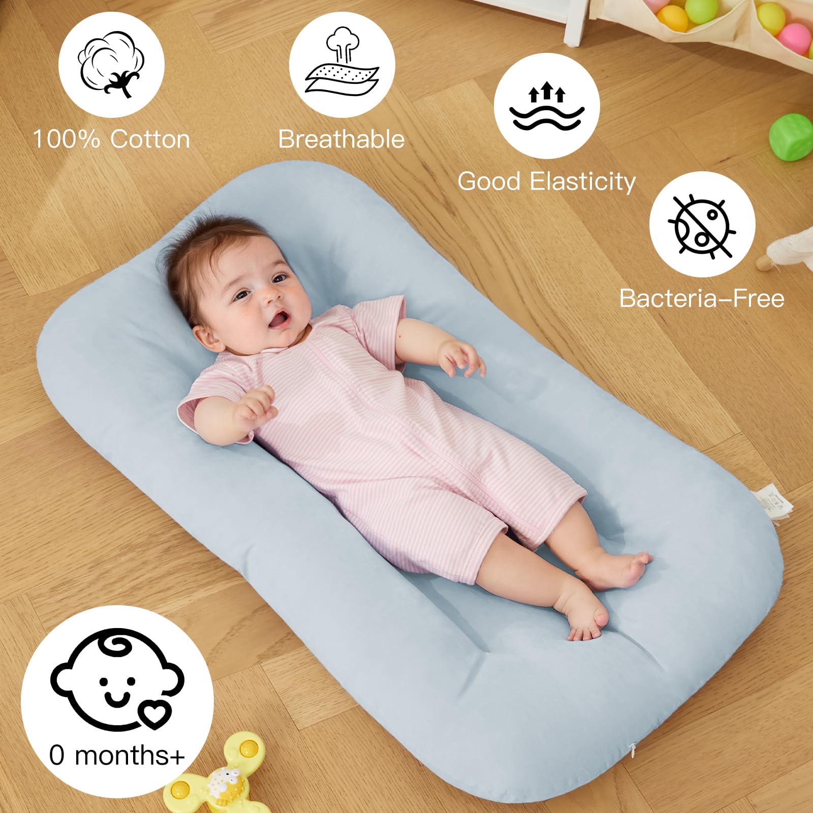 PGONEEE portable lightweight lounger moves easily between rooms.