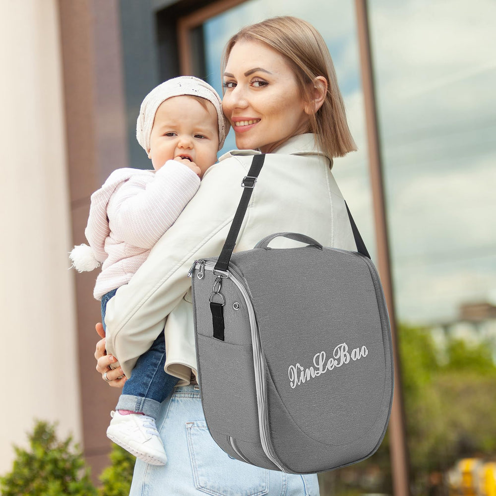 PGONEEE baby travel bassinet soft pad creates a cozy nap area.
