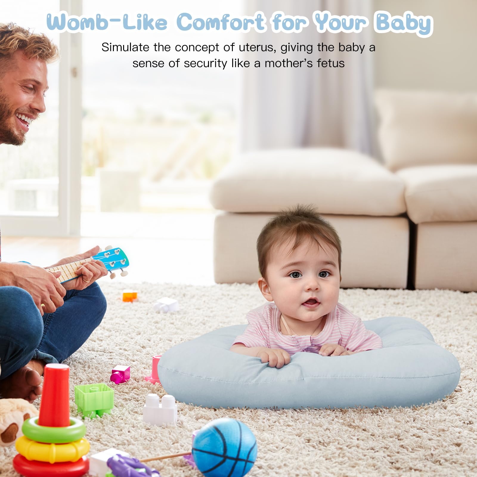 PGONEEE polyester fiber fill provides safe, cushioned support for lounging.