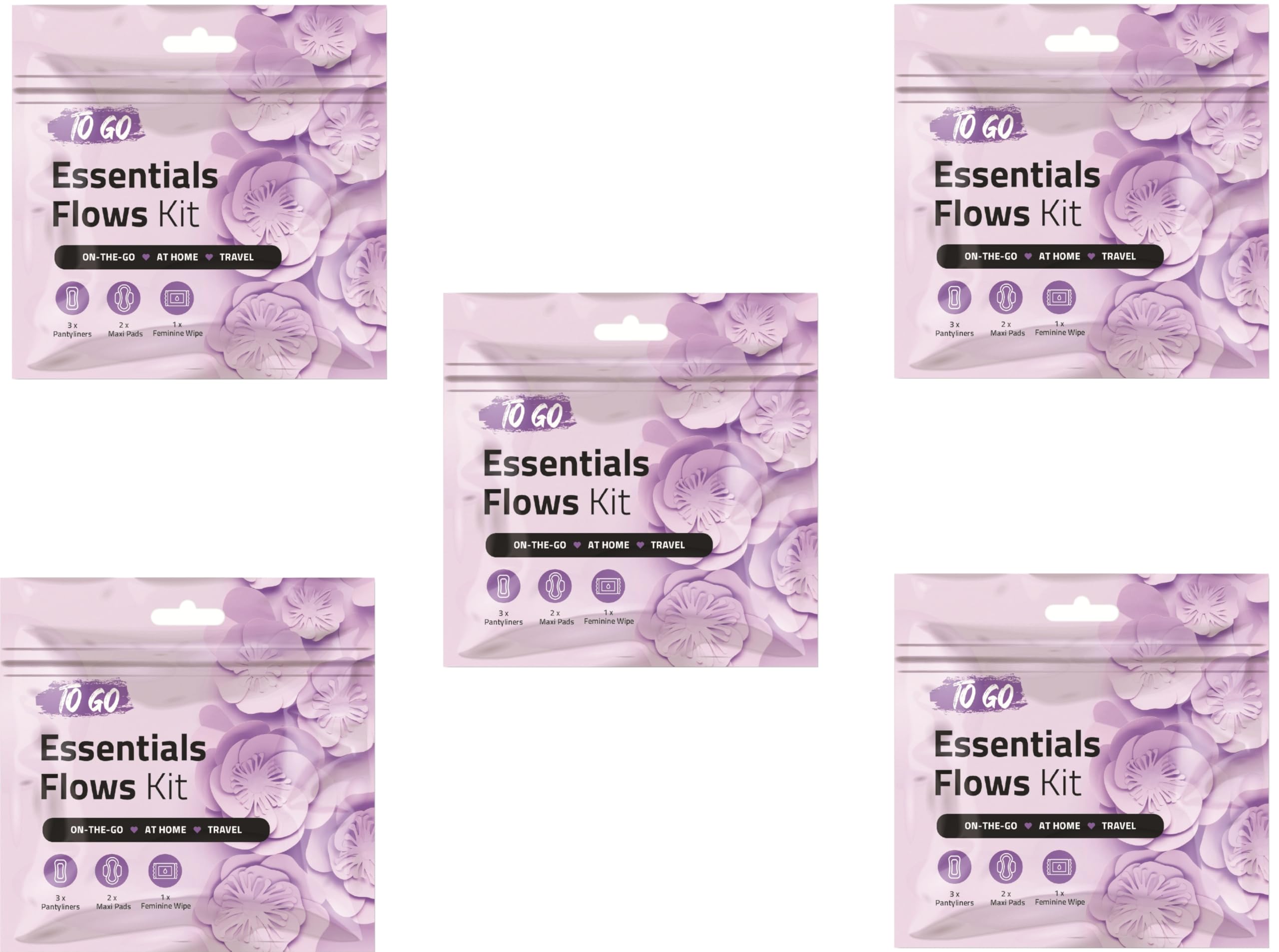 PH Advantage Essential Flows Kit packaging, ready-to-go period care for on-the-go protection.