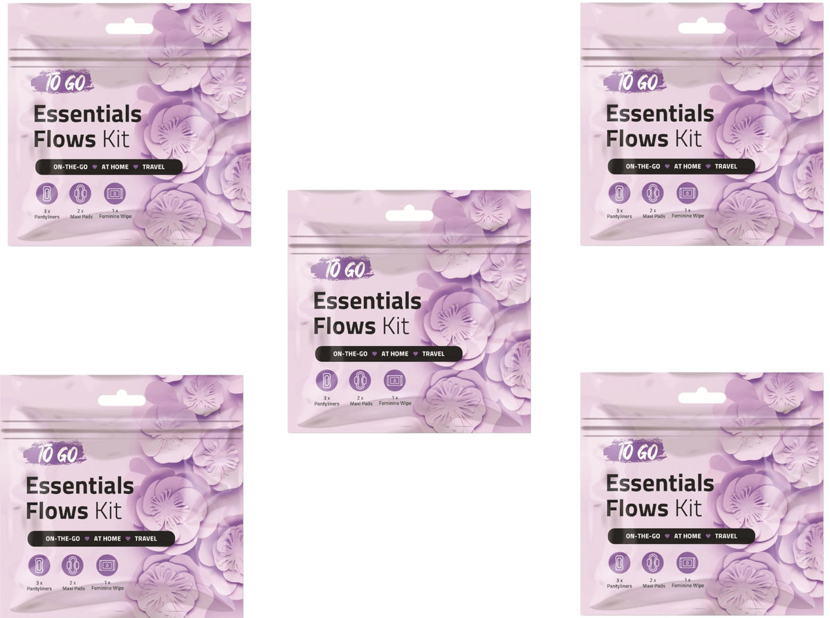 PH Advantage Essential Flows Kit packaging, ready-to-go period care for on-the-go protection.