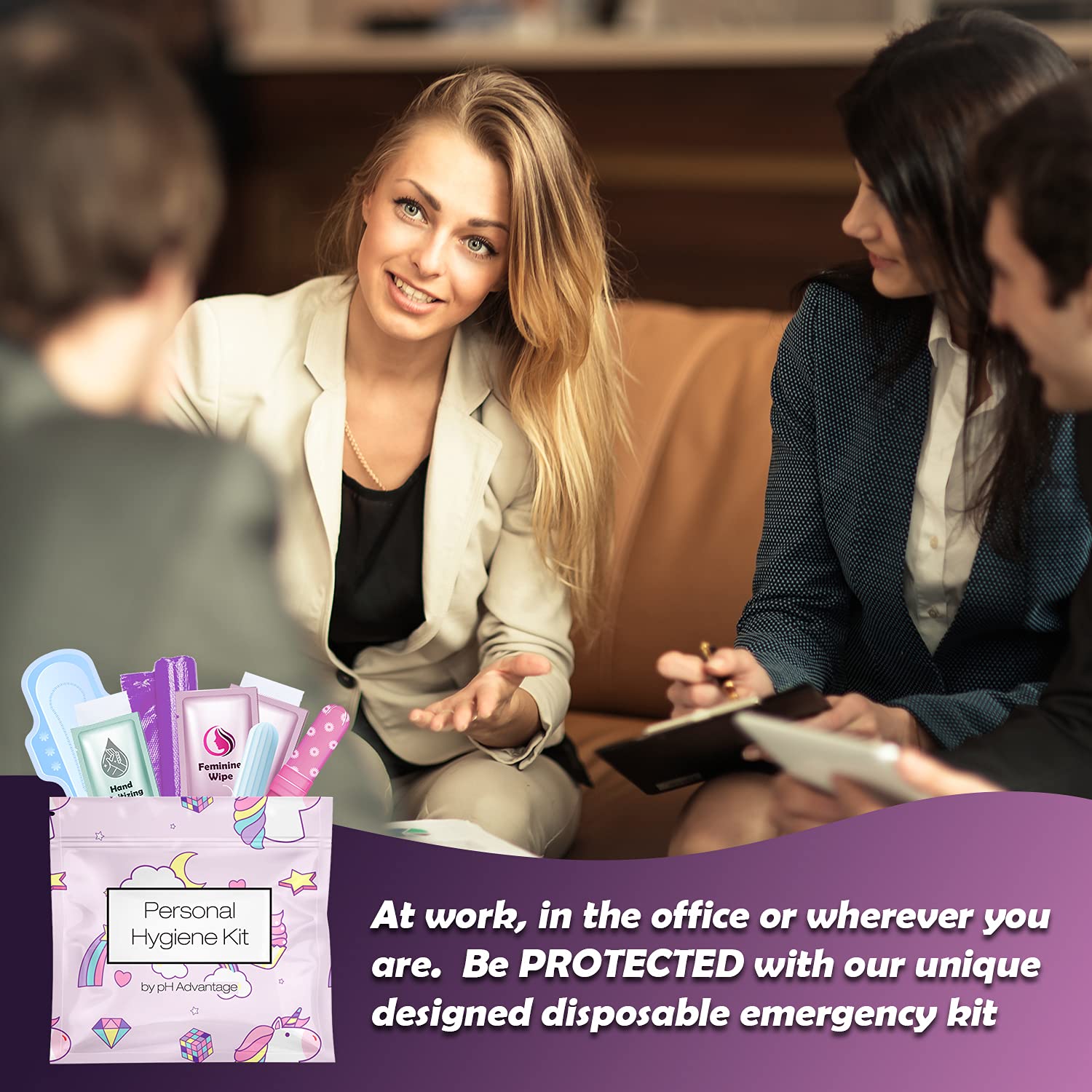 pH Advantage feminine wipes for gentle cleansing on the go