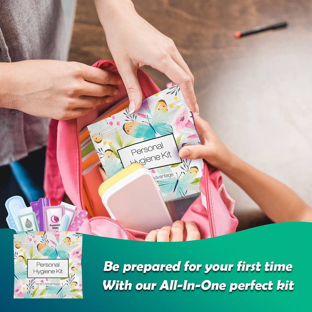 pH Advantage period kit hand wipes for fast sanitizing between activities