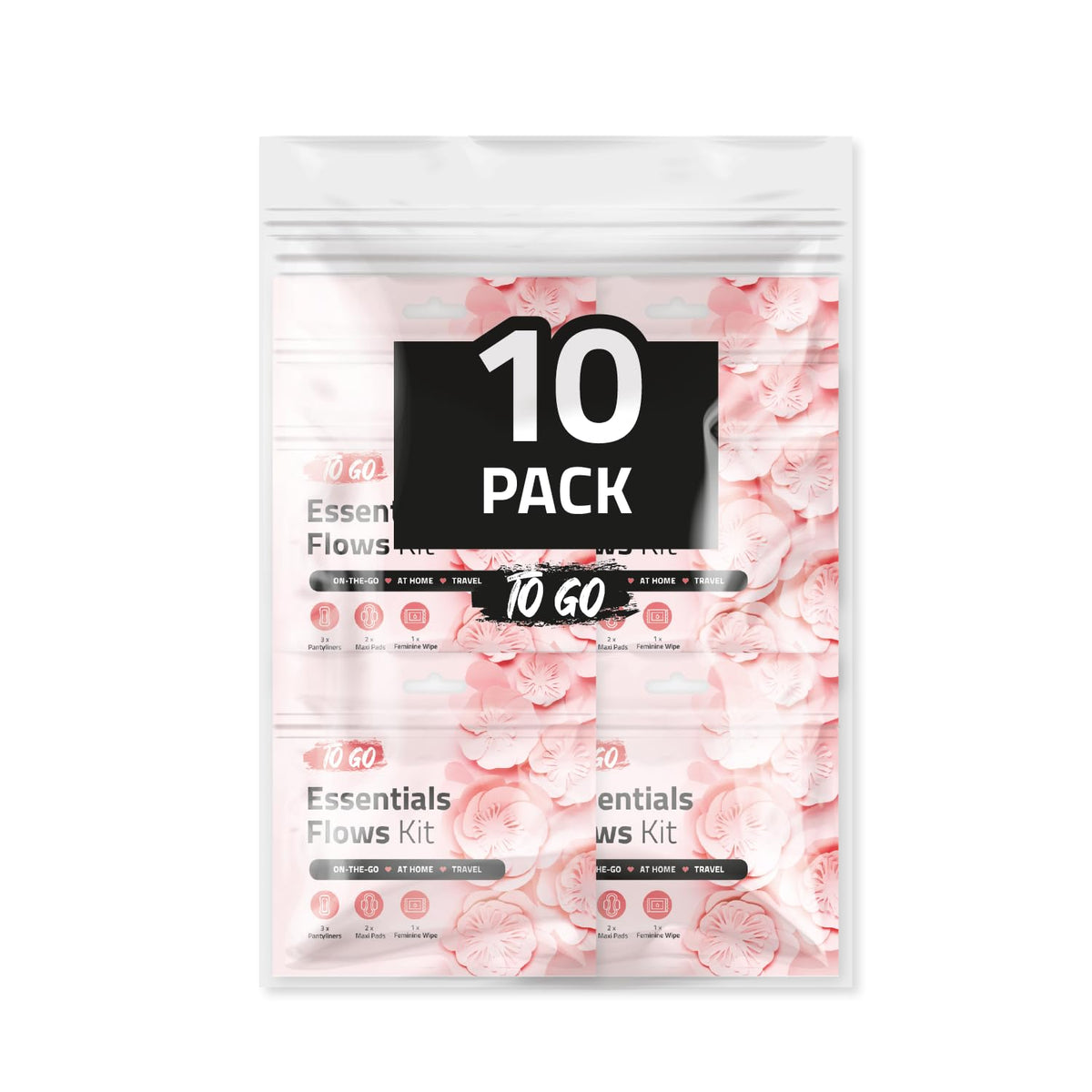 pH Advantage period kit pink style packaging offers discreet, portable protection for school days.