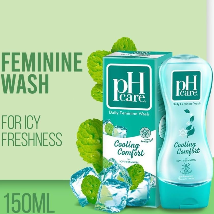 pH Care Cold Wind bottle in bathroom setting communicates cool refreshing routine