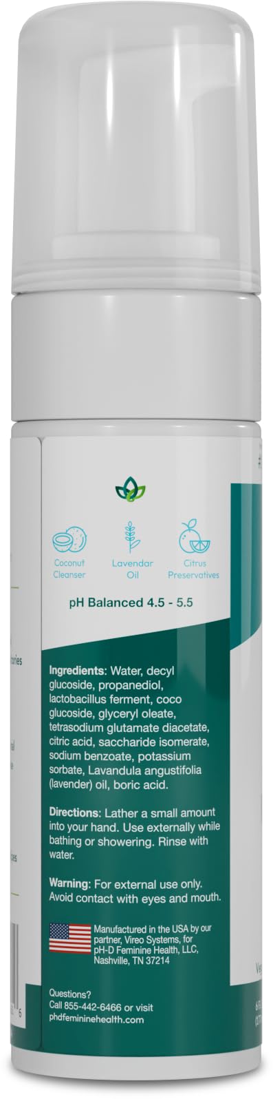pH-D Feminine Health product box shows six-ounce size and usage tips