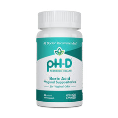 ph-d Feminine Health Support box showing branding and packaging for easy first use