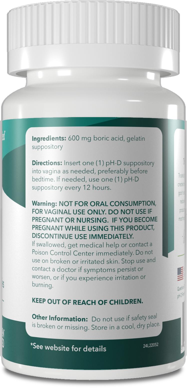 Hands hold pH-D suppositories for discreet at-home use.