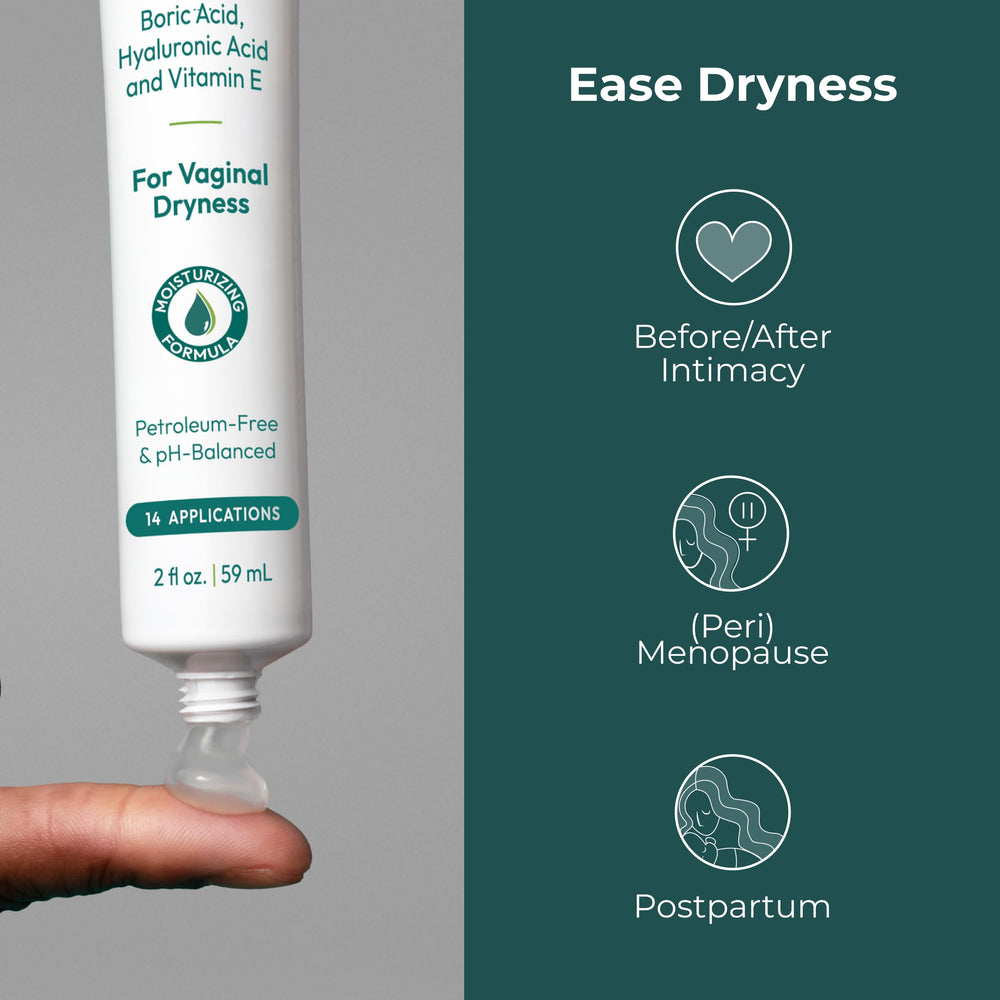 pH-D gel with vitamin E and coconut oil for gentle moisturization and soothing feel.