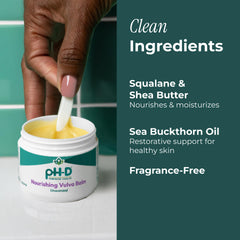 pH-D balm packaging on a shelf, travel-friendly and discreet.