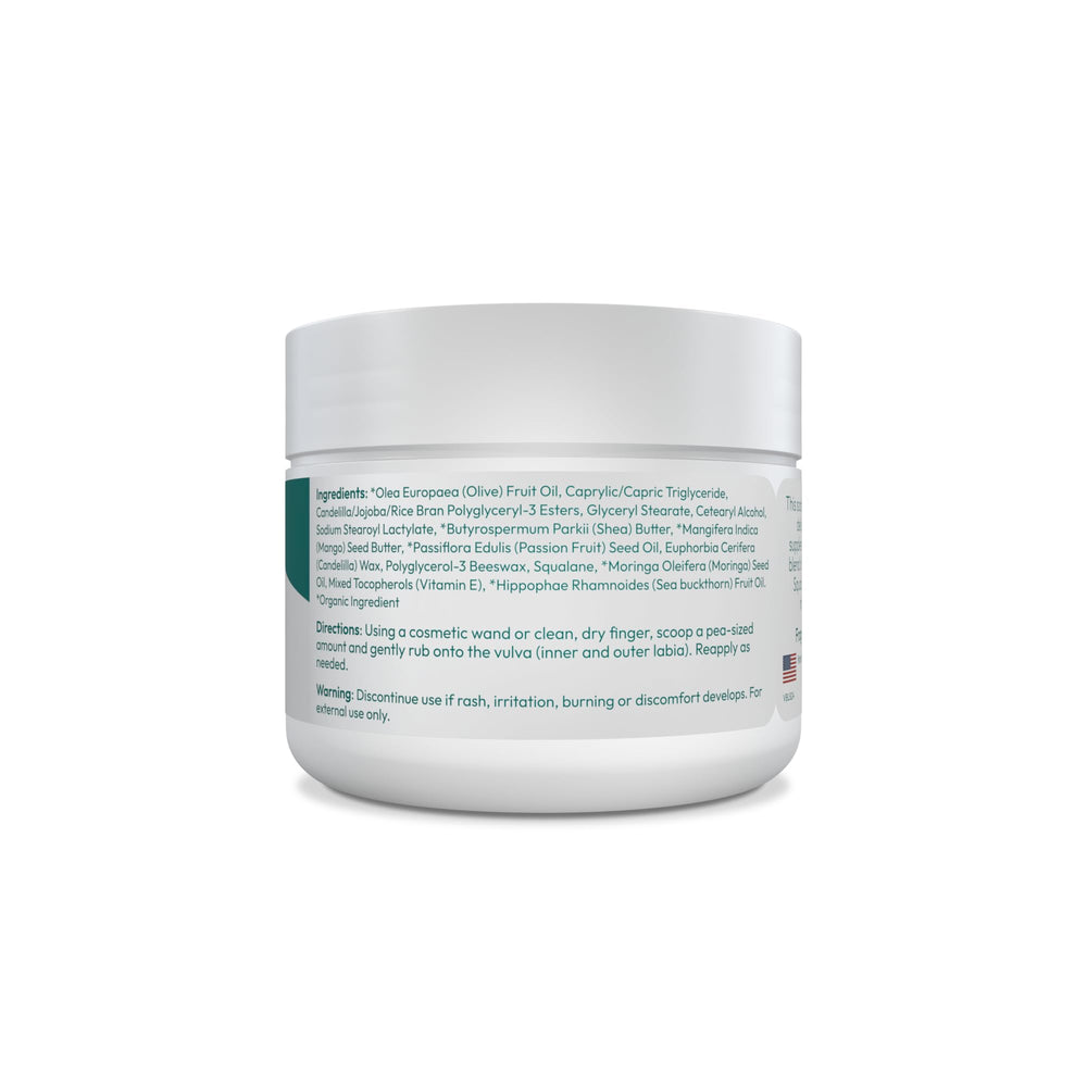 Daily-use scene with pH-D balm for comfortable, unscented vulvar care.