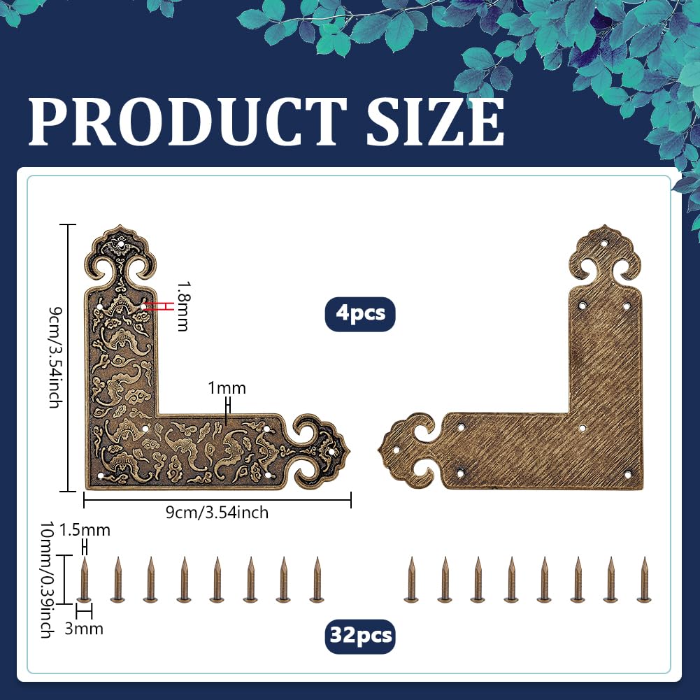 PH PandaHall antique bronze edge trim corner protector suitable for tables and cabinets.