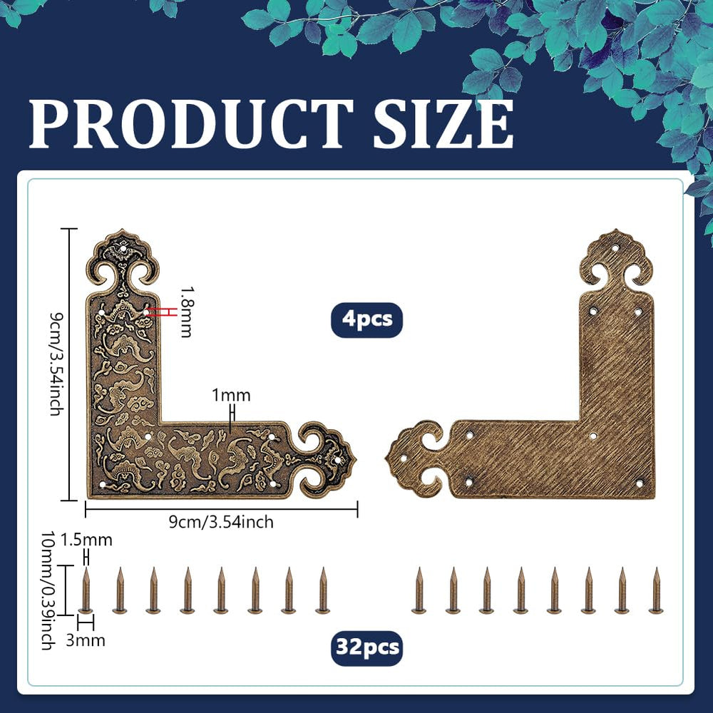 PH PandaHall antique bronze edge trim corner protector suitable for tables and cabinets.