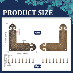 PH PandaHall antique bronze edge trim corner protector suitable for tables and cabinets.