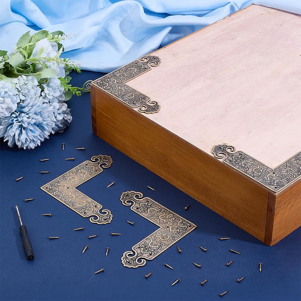 PH PandaHall brass screw-set supports secure fitting for corner protectors on furniture.